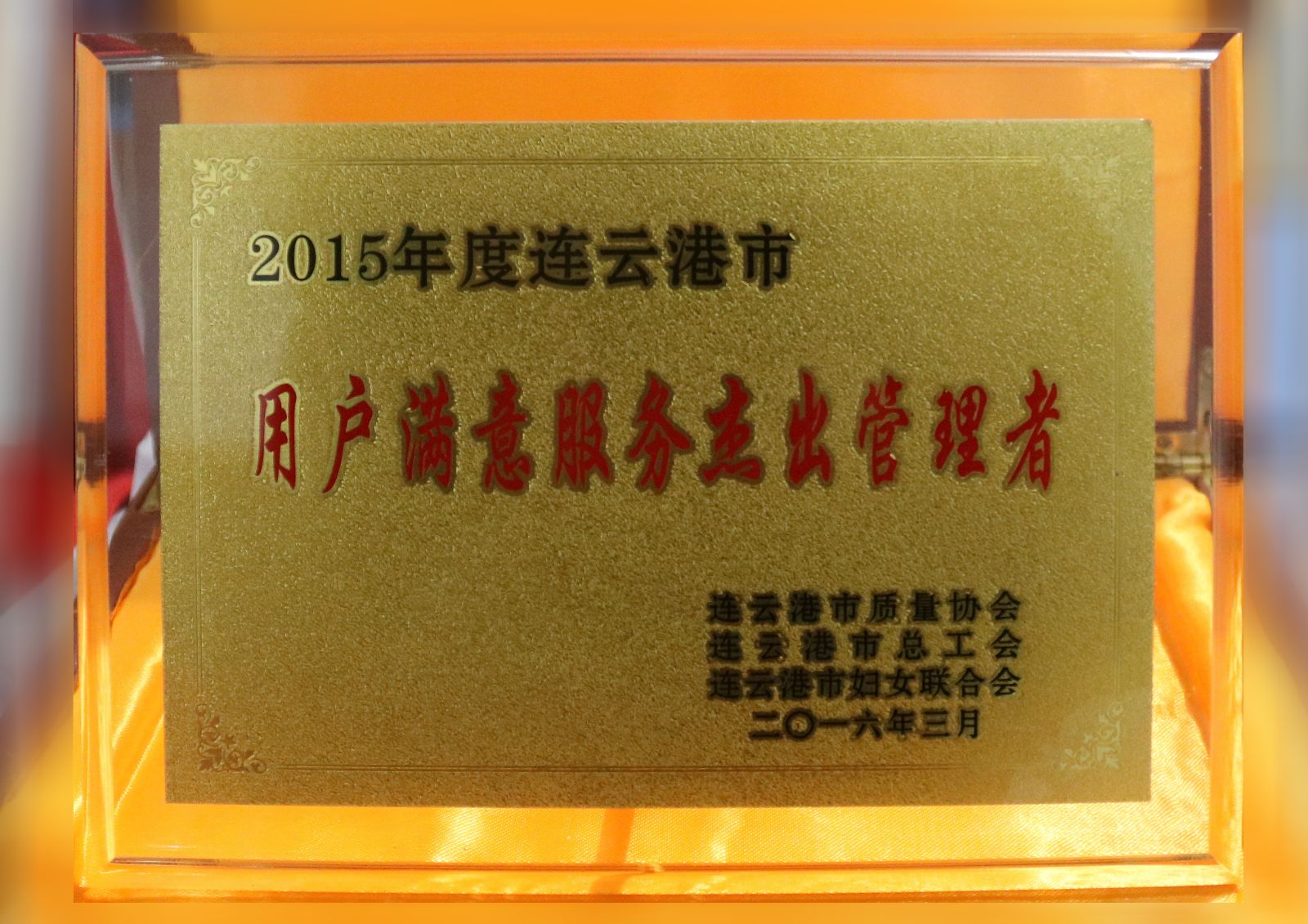 公交新浦公司朱華麗同志榮獲“2015年連云港市用戶(hù)滿(mǎn)意服務(wù)杰出管理者”稱(chēng)號